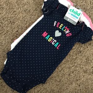 Never worn Cartwrs baby girl onsies